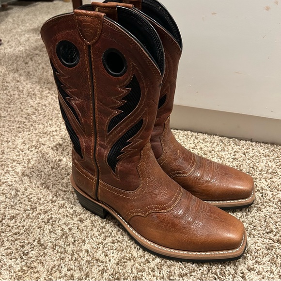 Ariat Men’s Western Boots Brown Leather Size 10 like new